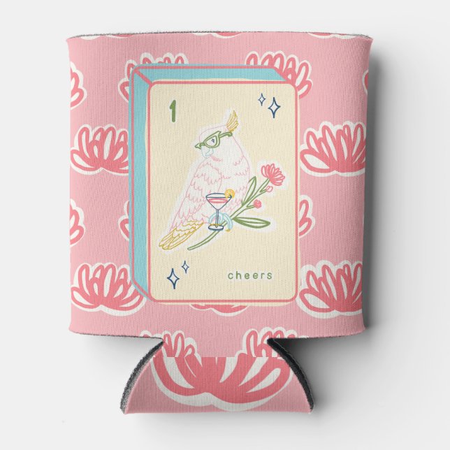 Cheers to Bird Bam Mahjong Can Cooler (Front)