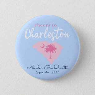 Cheers to Charleston South Carolina Bachelorette 2 Inch Round Button