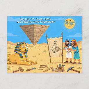 Cheers To Civil Engineers Postcard