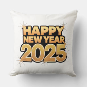 Cheers to Comfy Moments New year 2025 Throw pillow