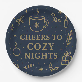 Cheers to Cozy Nights Paper Plate