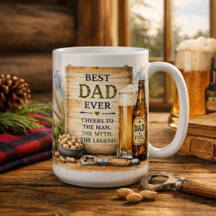 Cheers to Dad: The Man, The Myth, The Legend Coffee Mug