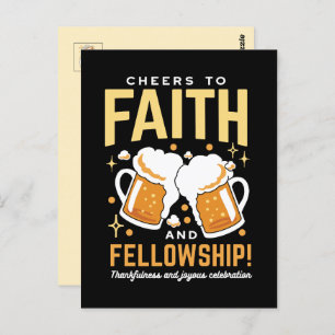 Cheers to Faith & Fellowship - Oktoberfest  Postcard