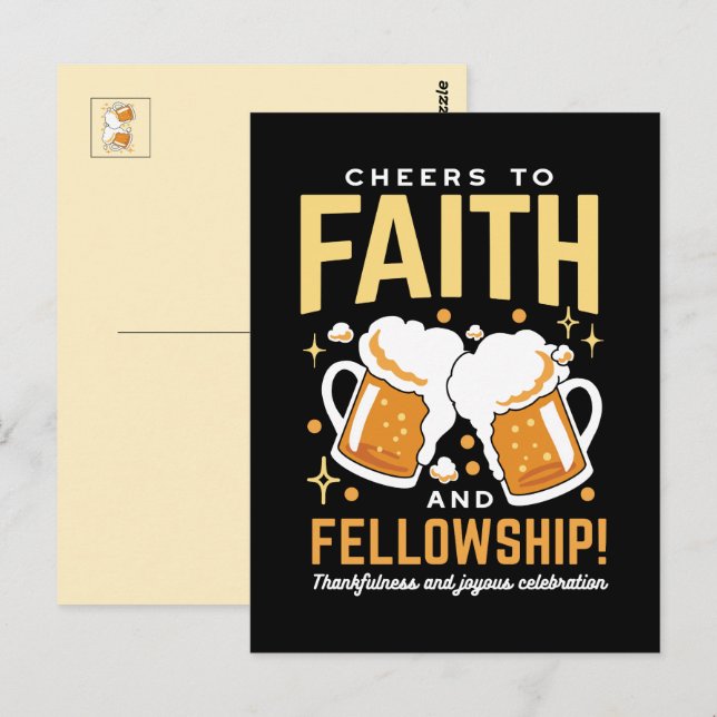 Cheers to Faith & Fellowship - Oktoberfest  Postcard (Front/Back)