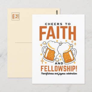 Cheers to Faith & Fellowship - Oktoberfest Tee Postcard
