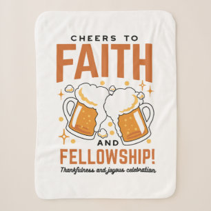 Cheers to Faith & Fellowship - Oktoberfest Tee Sherpa Blanket