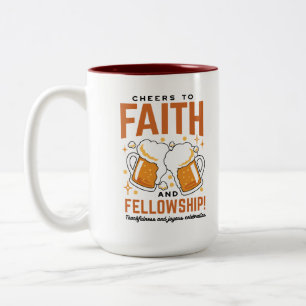Cheers to Faith & Fellowship - Oktoberfest Tee Two-Tone Coffee Mug