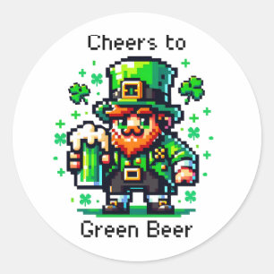 Cheers to Green Beer St Patrick's Day Classic Round Sticker