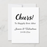 Cheers to happily ever after add couple name date 