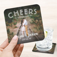 Cheers to Happily Ever After Photo Wedding Favor