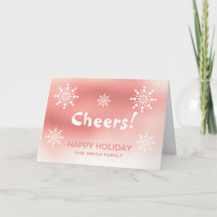 Cheers to Holiday Christmas Snowflake Card