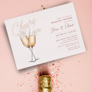 Cheers to Love Blush Pink Bridal Shower Rose Gold