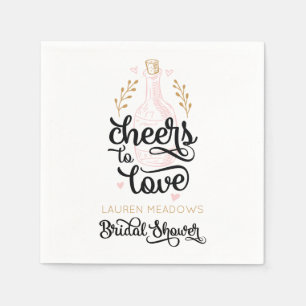 Cheers to Love Bridal Shower Napkins