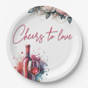 Cheers To Love Bridal Shower Plate
