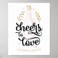 Cheers to Love Bridal Shower Poster