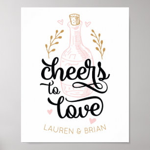 Cheers to Love Bridal Shower Poster