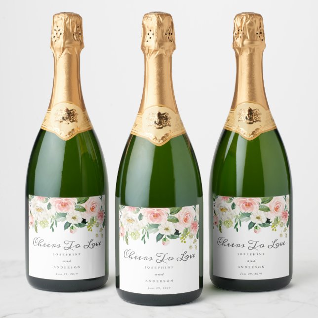 Cheers To Love Champagne Bottle Labels (Bottles)