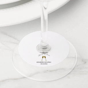 Cheers To Love Champagne Glasses Wine Glass Tag