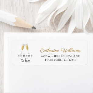 Cheers to Love Chic Champagne Wedding Address