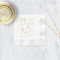 Cheers to Love Gold Wedding Monogram