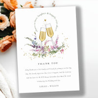 Cheers to Love Gold Wine Glasses Floral Wedding
