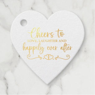 Cheers to love laughter and happily ever after favour tags