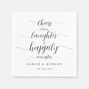 Cheers to Love Laughter & Happily Ever After Napkin