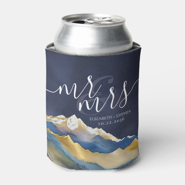 Cheers to Love Laughter Happily Ever After Wedding Can Cooler (Can Front)