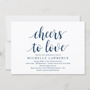 Cheers to love, Modern Bridal Shower Celebration I Invitation