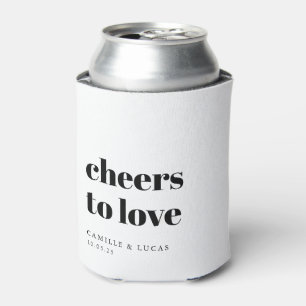 Cheers To Love Personalized Wedding Favours Can Cooler