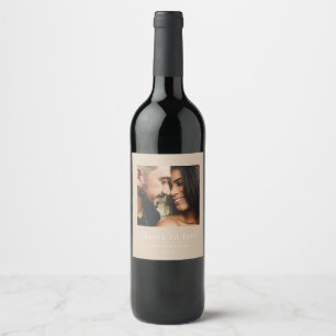 Cheers To Love Personalized Wedding Favours Wine Label