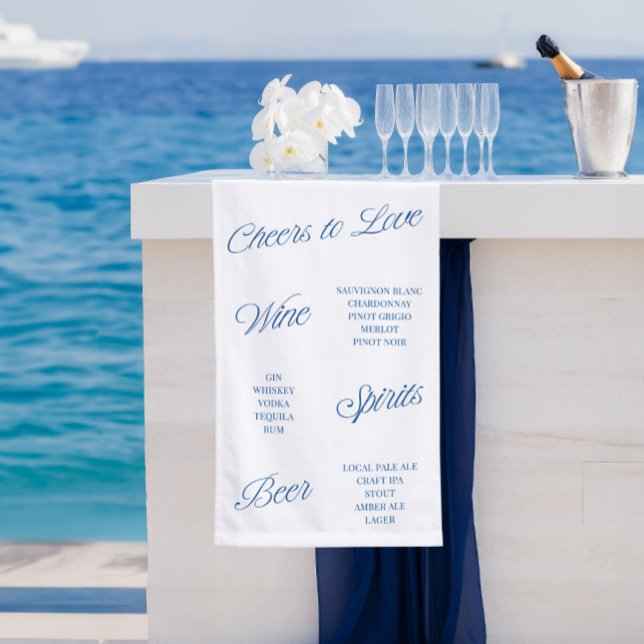 Cheers to Love Script Wedding Bar Menu Banner Sign (Cheers to Love Script Wedding Bar Menu Banner Sign)