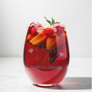 Cheers to Love Stemless Wine Glass