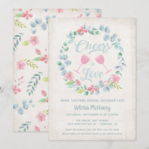 Cheers to Love Vine Dégustation Invitations Fêtes 