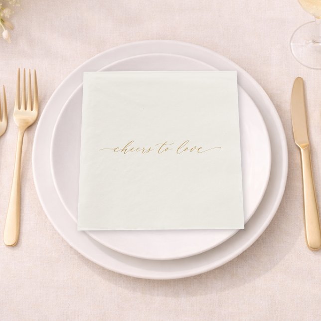 Cheers to Love Wedding Napkin (Creator Uploaded)