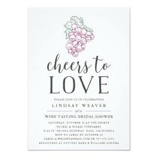 Cheers to Love | Wine Tasting Bridal Shower Invite