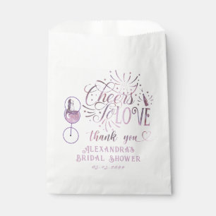 Cheers To Love Wine Tasting Elegant Bridal Shower Favour Bag