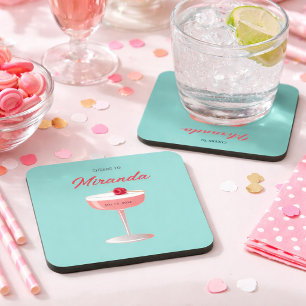 Cheers to [Name] Personalized Party  Coaster