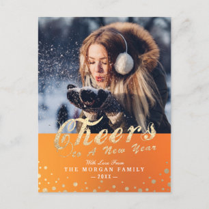 Cheers to New Year Holiday Seasonal Greeting Photo