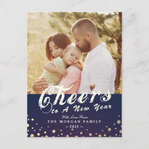 Cheers to New Year Holiday Seasonal Greeting Photo