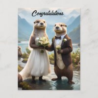 Cheers To Otters On Their Wedding Day, Wedding