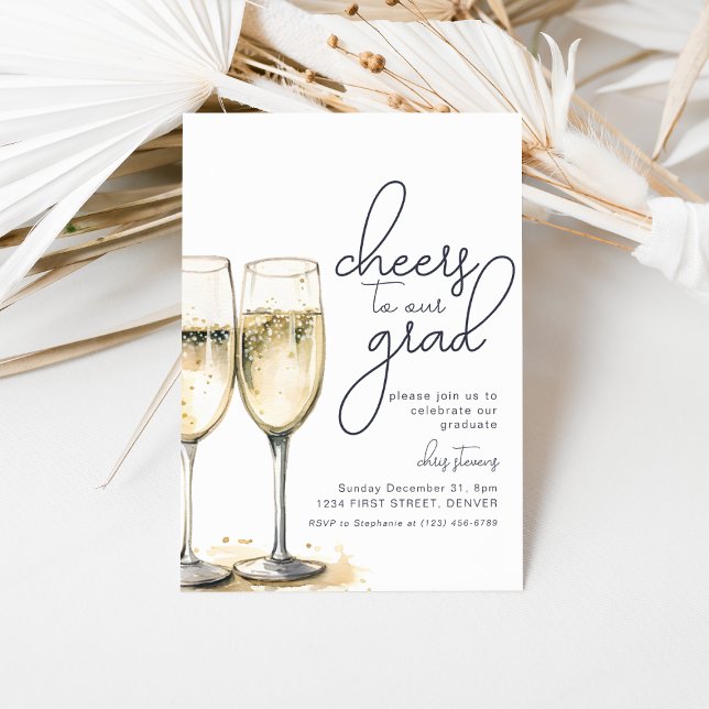 Cheers to our Grad Custom Party Invitation (Creator Uploaded)