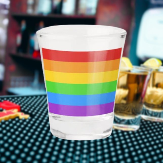 Cheers to Pride: Rainbow Flag Shot Glass (Creator Uploaded)