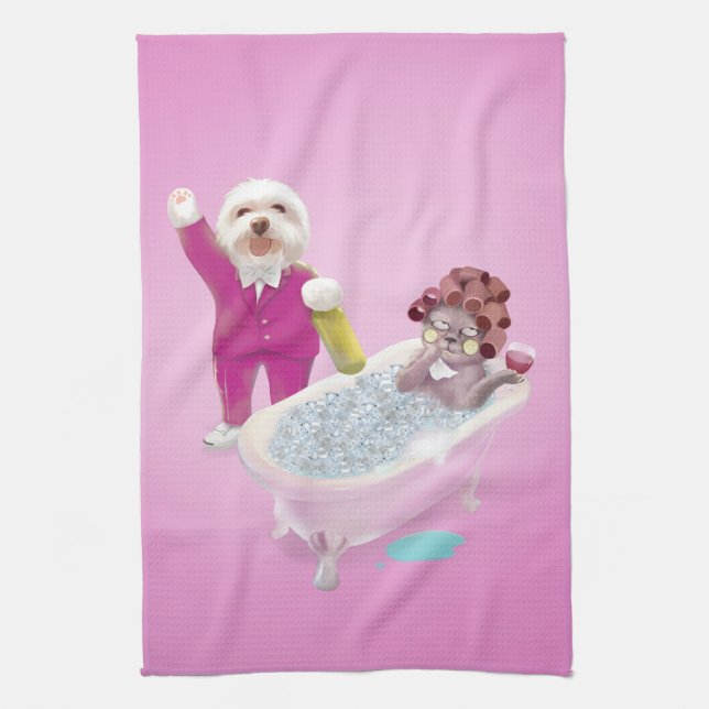 Cheers to Relaxation Kitchen Towel (Vertical)
