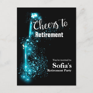 cheers to retirement Postcard invitation