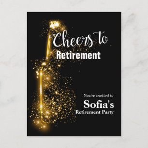 cheers to retirement Postcard invitation