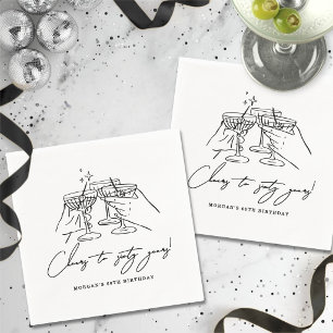 Cheers To Sixty Years Birthday Party Napkin