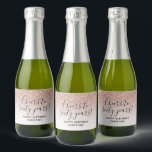 Cheers to Sixty Years Pink Glitter 60th Birthday Sparkling Wine Label<br><div class="desc">Fun,  cute,  personalized labels for your birthday celebration. Can be fully customized to suit your needs.
© Gorjo Designs. Made for you via the Zazzle platform. 

// Need help customizing your design? Got other ideas? Feel free to contact me (Zoe) directly.</div>
