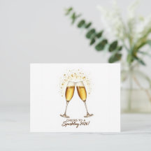 Cheers to Sparkling 2026 Invitation