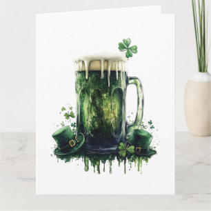 Cheers to St. Patrick's Day! Beer Illustration Card